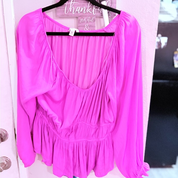 Nine West Tops - Nine West Vibrant Pink Blouse